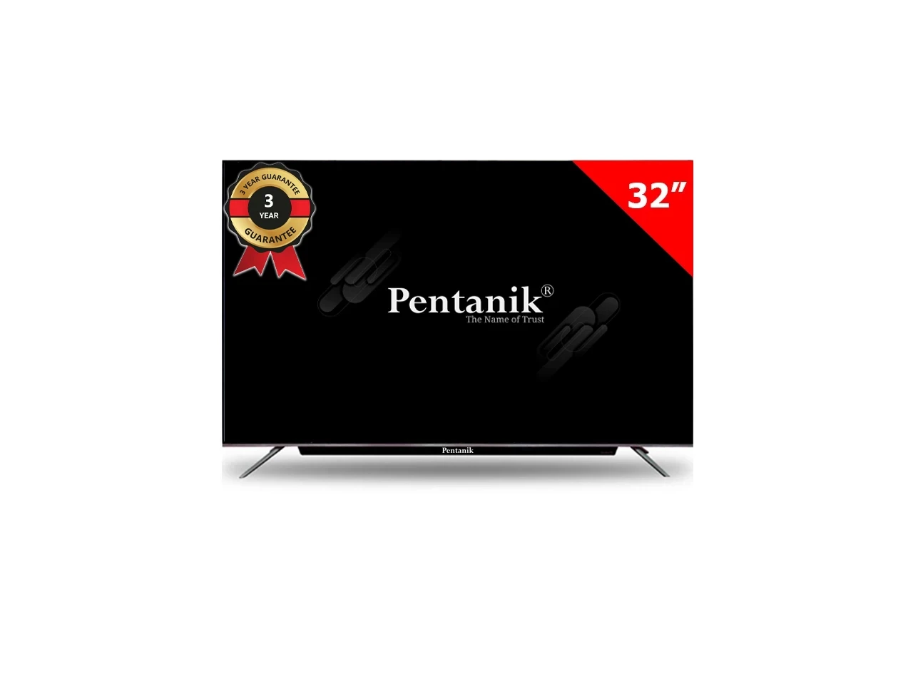 Pentanik 32 inch Double Glass Voice Control Android TV